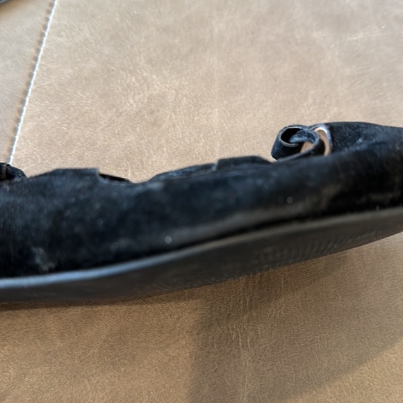 Anthropologie Billy Ella Black Faux Suede Lce-Up Pointy Toe Flats Size 7.5 - Picture 14 of 16
